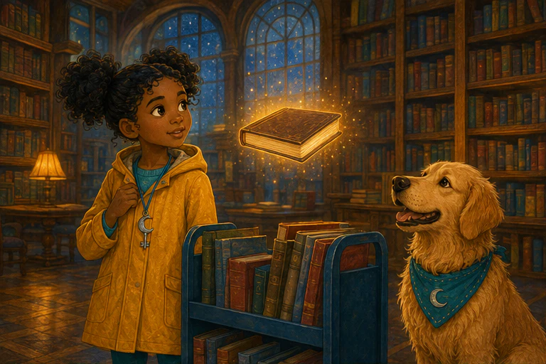 Illustrated cover for The Library of Floating Lanterns
