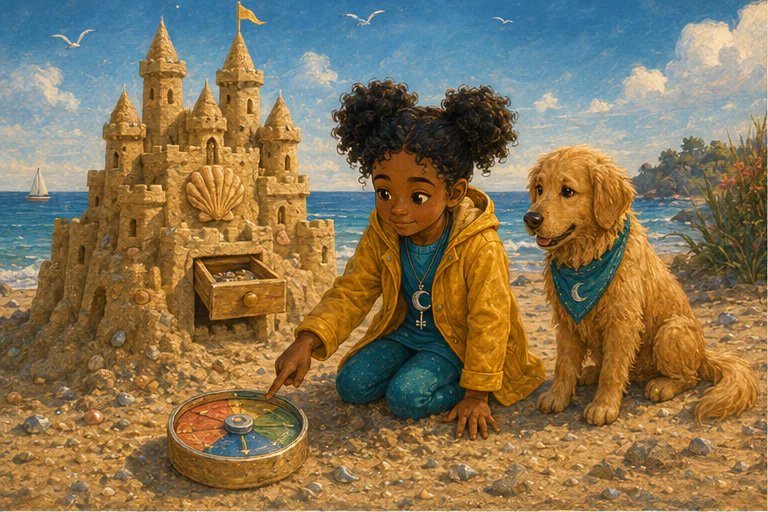 Illustrated cover for The Secret Sandcastle
