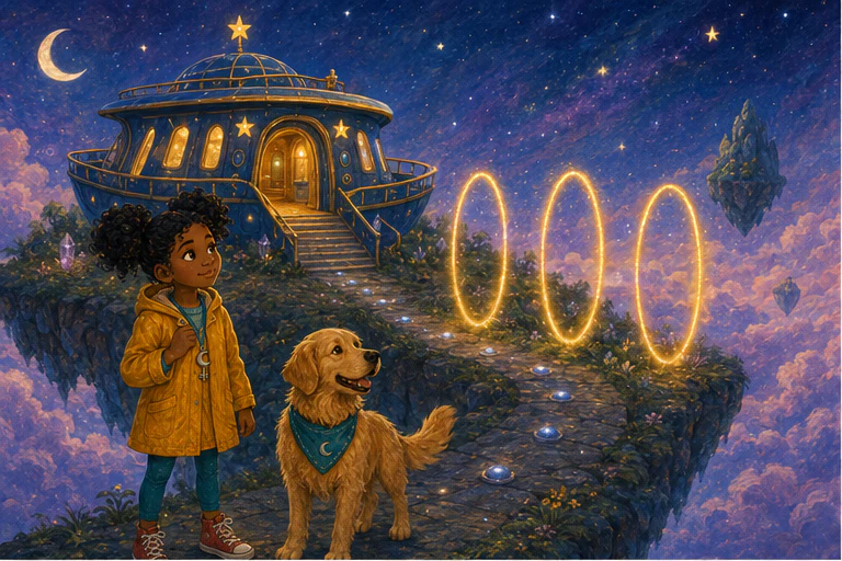 Illustrated cover for The Gymnast of Star Island